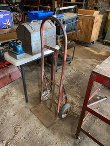 Vintage Steel Hand Truck Dolly 2 Wheel Industrial Utility Cart
