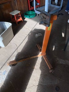 750 lb Automotive Engine Stand Rolling Steel Shop Mount Orange