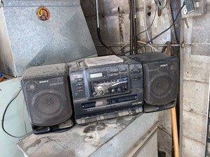 Sony CFD-550 Boombox CD Radio Dual Cassette Recorder Untested