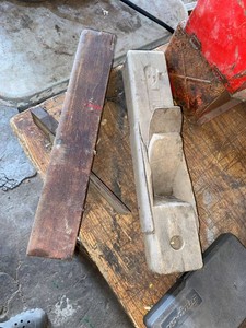 Pair of Vintage Wooden Hand Planes Bench & Rabbet Carpenter Tools