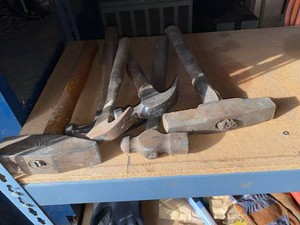 Group Vintage Hammer Assortment Claw Ball Peen Sledge Wood Handles