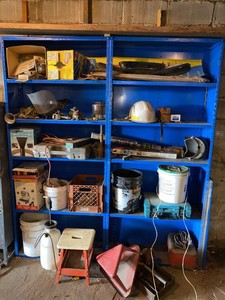 Take What You Want Group Garage Shelf Contents Tools Hardware Supplies