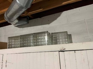Set of 7 Clear Ribbed Glass Blocks Architectural Salvage