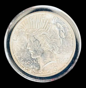LL - Peace Silver Dollar - Antique 1923-S US Coin