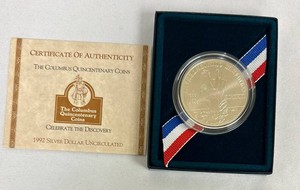 K - Commemorative Silver Dollar - 1992 Columbus Quincentenary D Mint
