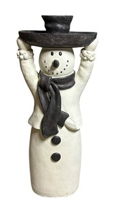 LL - Snowman Candle Holder Decorative Holiday Figure 37in H
