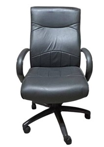 LL - Office Chair - Black Upholstered Rolling Desk Chair