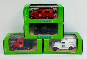 LLS - Vintage Diecast Cars - ELIGOR Ford V8 Emergency Vehicles (Lot of 4)