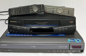 LL - Vintage VCR & DVD Player Mixed Lot - Panasonic PV-8451 Samsung DVD-C631P