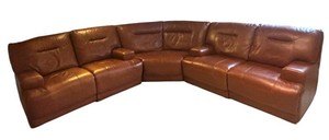 FR - Chateau Dax Reclining Leather Sectional Sofa
