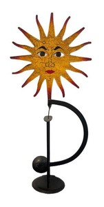 LR - Sun Face Metal Pendulum Lawn Decor
