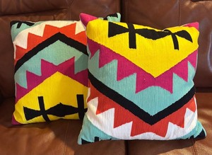 LR - Two Decorative Geometric Accent Pillows by Threshold