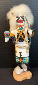 K - White Buffalo Dancer Kachina Doll