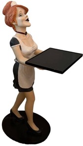 LR - Bombay Company Emma the French Maid Statue Accent Table