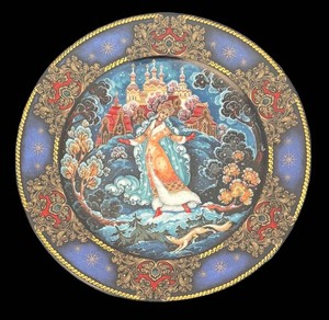 K - Vintage Winter Idyll Plate by Sergei Devyatkin