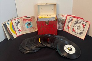 LR - 45 RPM Records including Beatles, Rolling Stones, Gary Lewis and More