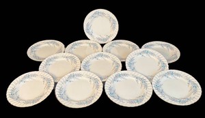 K - Set of 12 Vintage Minton Belbrachen Bone China Plates
