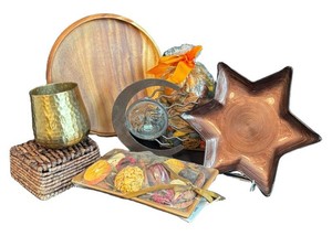 LR - Platters, Basket, Candle Holder & More