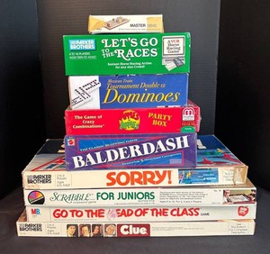 FR - Vintage Board Game Mixed Lot - Parker Brothers, Mattel & Milton Bradley (Lot of 9)