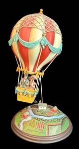 K - Vintage Enesco The Balloon Ride Music Box