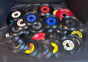 LR - Vintage 45 RPM Records - Assorted Labels