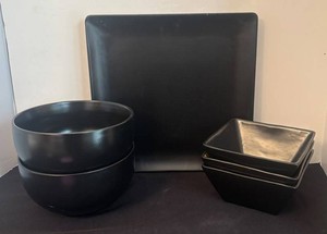 LR - Serving Platter & Bowls by Sakura, Port of Call, World Market and More