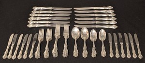 K - Sterling Silver Flatware Service for 12 - Towle Debussy