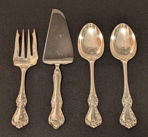 K - Sterling Silver Serving Utensils - Towle Debussy (Lot of 4)