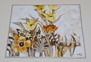ML - Vintage Floral Oil Painting - Lee Reynolds Large-Scale Framed Artwork