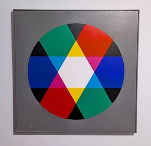 B1 - Vintage Abstract Painting - Friedman Convergence 1980 Framed
