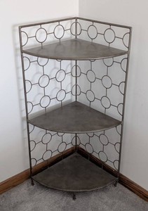 MB - Decorative Metal Corner Shelf Etagere - 4-Tier