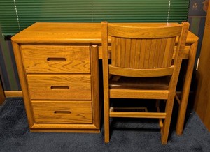 B2 - Vintage Oak Writing Desk - Dixie Desk & Chair