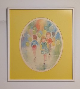 B1 - Watercolor Print - Hilda Rindom Balloons Signed & Numbered 230250