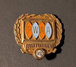 K - Vintage 10K Gold PWAA (Polish Womens Alliance of America) Past President Pin