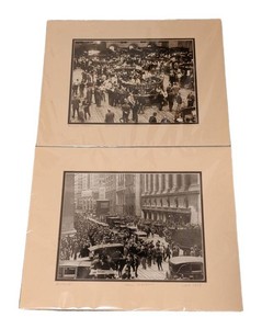 O - Vintage Stock Exchange Photographic Prints - Wall Street Pair