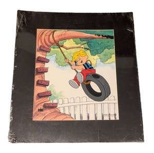 O - Vintage Dennis the Menace Hand-Painted Animation Art Print