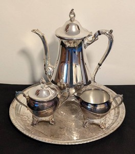 O - Vintage Tea Set - Raimond Silver Plated 4-Piece Service