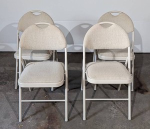 G - Folding Chairs - Upholstered Set of 4