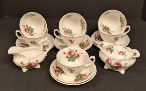 LL - Vintage Tea Set - Homer Laughlin Floral Service for 7