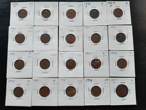 (15) Wheat Pennies in Flips
