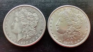 (2) 1900 Morgan Dollars