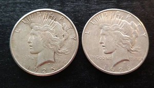 (2) Peace Dollars - 1925-S & 1926-S