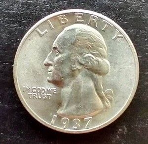 Uncirculated 1937-D Washington Quarter