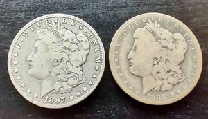 (2) Morgan Dollars - 1887-O & 1899-O
