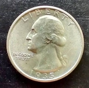 Uncirculated 1935-S Washington Quarter