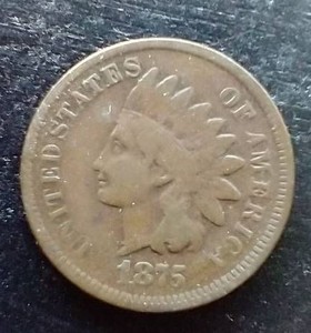 1875 Indian Penny