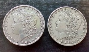 (2) 1882 Morgan Dollars
