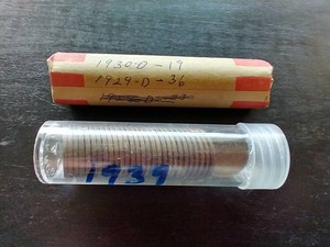 (2) Partial Wheat Penny Rolls