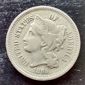 1865 3 Cent Nickel