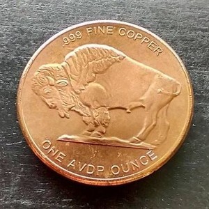 1 oz Copper Buffalo Round